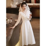 Маленькое белое платье можно носить в обычное время для регистрации и сертификации ежегодного собрания. Маленькое белое платье, помолвочное платье, женское вечернее платье.