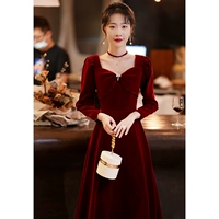 Бордовый лонгслив, длина миди