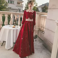 Бордовые длинные блестки для ногтей