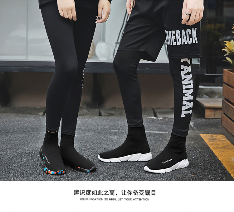 Mùa thu 2019 mới giày cao cấp xu hướng thể thao giải trí đôi co giãn đôi giày đan giày nam giày lưới thủy triều đỏ - Giay cao giày sport