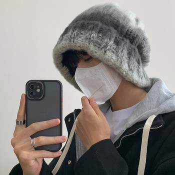 Men's Knitted Retro Wool Hat for Autumn and Winter, Suitable for Travel in Sichuan, Large Head Circumference, Makes Face Look Smaller, Warm and Ear-Protecting Cold Weather Hat