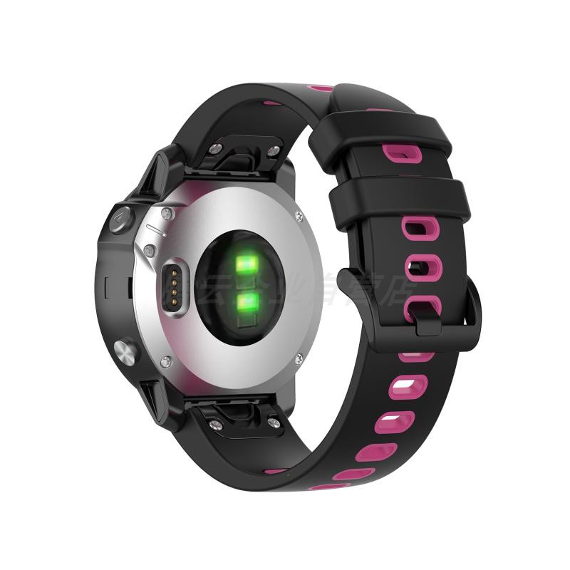限時優惠 清風數碼 Garmin 佳明 Fenix 6x 手錶帶 液態硅膠 Fenix 6x Pro 雙色腕帶 撞色硅膠 替換腕帶