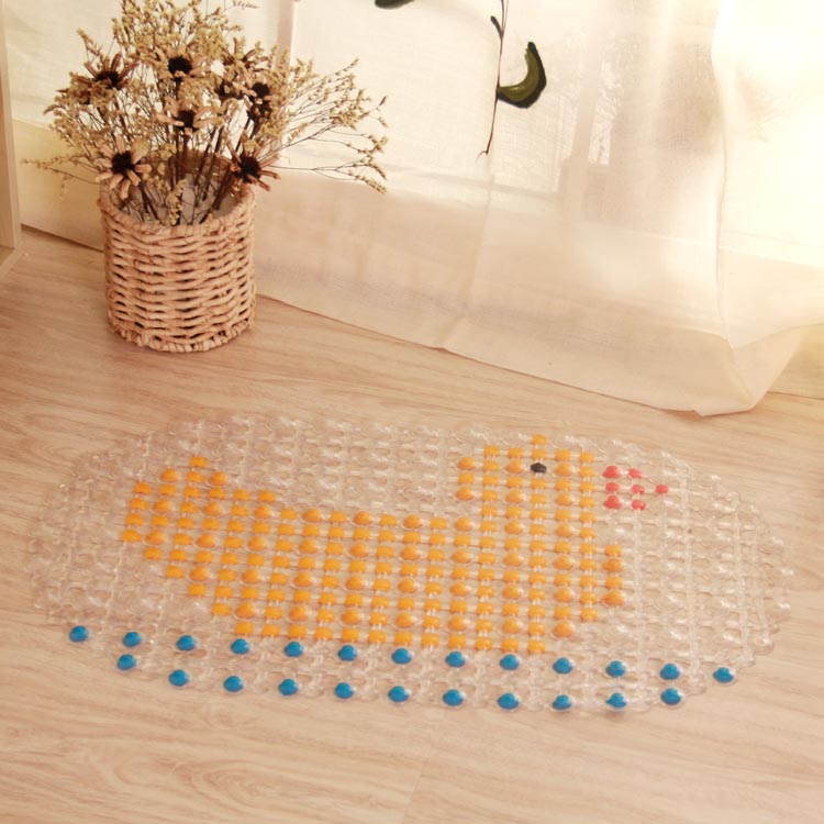 PVC phòng tắm mat mat cá heo thảm sàn phim hoạt hình vịt con trượt mat tắm mat mat tắm - Thảm sàn thảm chùi chân chống trượt