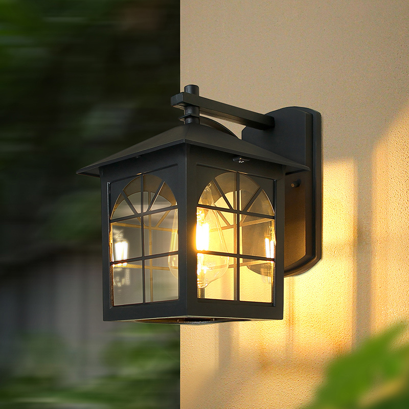 Outdoor Wall Lamp Waterproof Courtyard Garden Wall Lamp Outdoor Outdoor Balcony Door Wall Lamp Solar Terrace Lamp