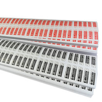 Film No. 1 2 red and black handmade labeling mobile phone tempered film guide label neutral English traction hand tear label