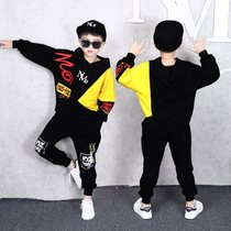 High-end new boy street dance sports suit color set drum table performance uniform large children loose rest