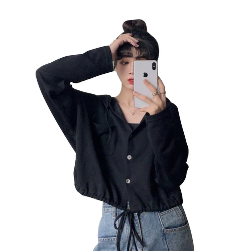 Белая короткая осенняя тонкая толстовка с капюшоном, сексуальный лонгслив, подходит для подростков, 2021 года