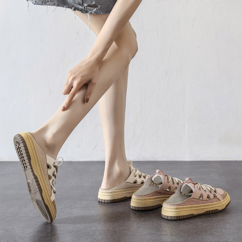 Self-reservation recommended new fashion outer wear thick bottom all-match casual sandals Baotou semi-trailer feminine temperament