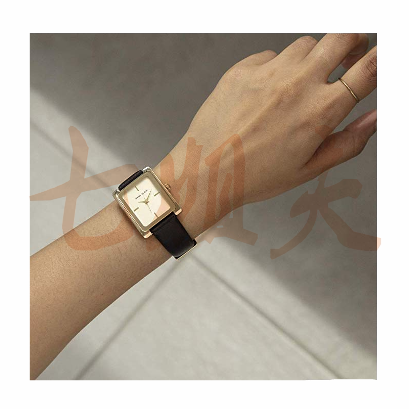 Meiya Anne Klein / Anne Klein Women's Watch Square Watch Ak-2706Chbk Leather Black Strap