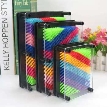 3D Stereo Versatile Needle Painting Three-Dimensional Needle Carving Hand Mold Print Handprint Magic Children's Creative Gift Educational Stress-Relief Toy