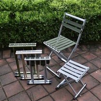 Stool back chair can be folded out for the elderly portable folding meal fishing outdoor ultra-light stool elderly