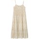 ສະບາຍດີ Canon holiday style lace splicing pleated suspender dress spring and summer new loose slimming A-line long skirt