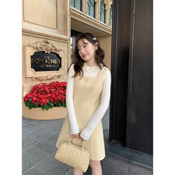 Hello Canon Xiaoxiangfeng short tank top dress for women spring 2024 new style waist slimming small A-line dress
