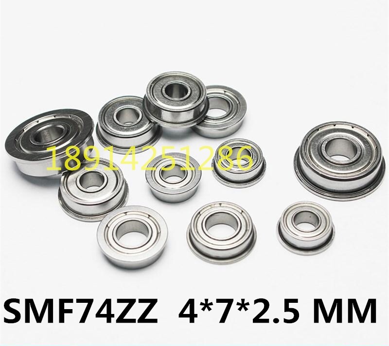 Stainless steel flange bearing BAL674 MF74 FL674 LF740 SMF74 4*7*8 2*2 5*0 6