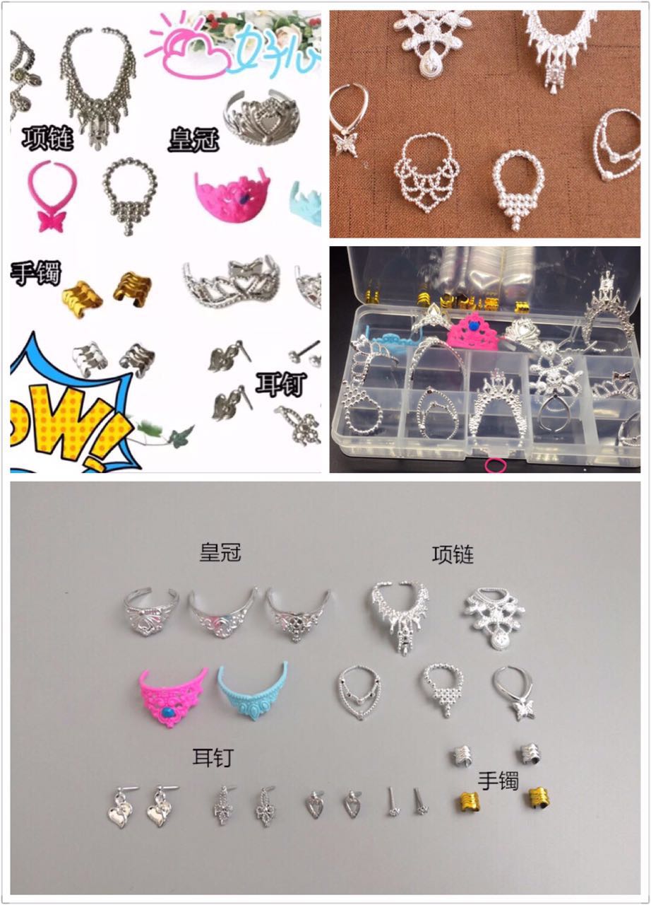 Barbie Cao Gót Công Chúa Home Pha Lê Giày Tote Quần Áo Váy Trang Sức Vòng Cổ Trẻ Em của Phụ Kiện Đồ Chơi búp bê elsa