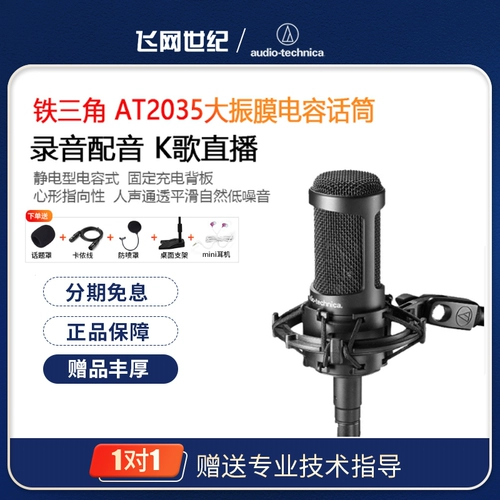 Железный треугольник AT2035 Профессиональная Dazhuo Micrococated Micro -конденсария Micro Live Recording K Song Turn Set Set