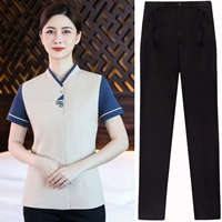 Бежевый топ + брюки (одинаковый фасон для мужчин и женщин)