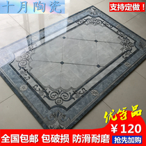 Grey silver plated living room parquet floor tile modern simple aisle ceramic tile 800 infinite spell carpet tile