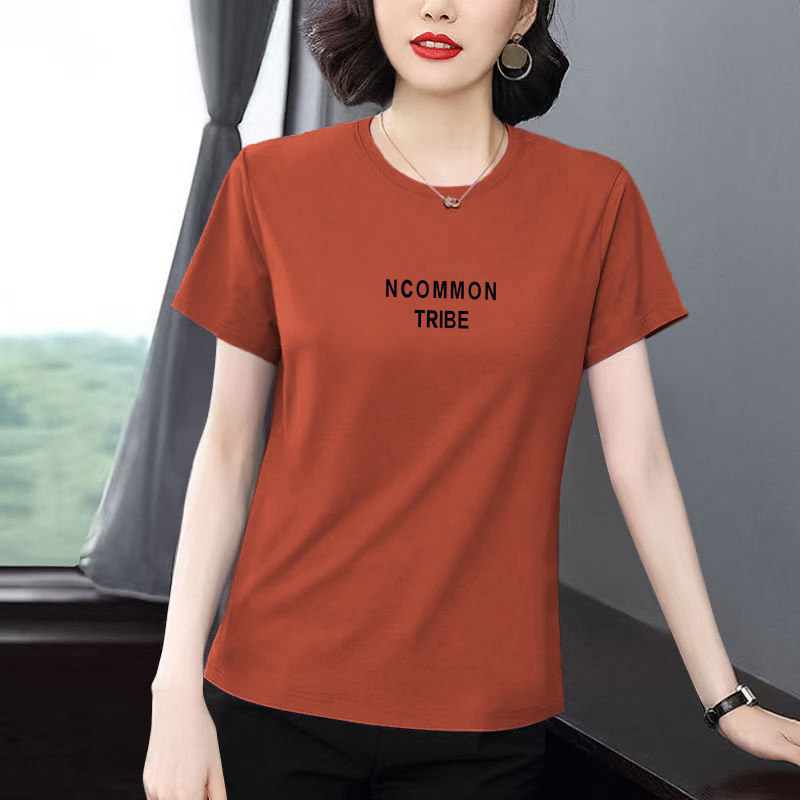 清仓捡漏外贸中老年妈妈短袖t恤女夏装减龄半袖小衫宽松上衣洋气