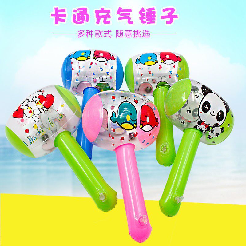 Cartoon Inflatable Hammer Pvc Hammer Inflatable Small Hammer Kindergarten Gift Prizes With Bell Baby Children's Toys