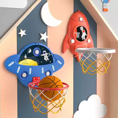 Toy shooting frame children's suction cup basketball rack hanging-free indoor home male toddler Baby Ball Sports