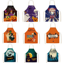 Halloween Apron New Home Kitchen Dining to blame cartoon Pumpkin Skull Dress Props Children Parent-child