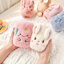 Cute children sleeveless winter cartoon plush rabbit early childhood anti-fouling cuff male and female baby small sleeve thickened