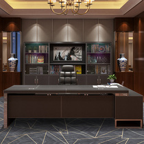 High-end boss table President table Simple modern office desk and chair combination Commercial office furniture large desk