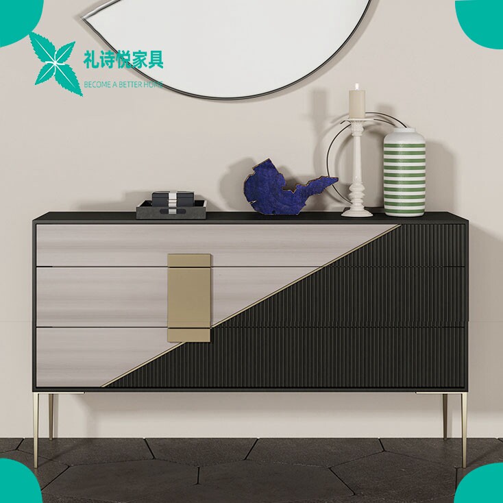 Nordic light luxury wind entrance cabinet Modern simple foyer partition cabinet Italian living room decorative cabinet Dining cabinet can be customized