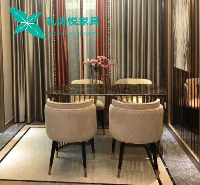 American minimalist reception negotiation table and chair combination modern fashion creative flannel chair Nordic fabric leisure book chair