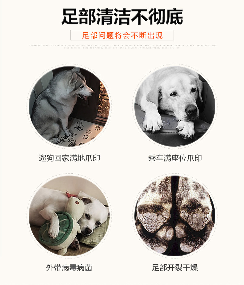 Pet dog làm sạch chân bọt tạo tác miễn phí Teddy mèo chăm sóc chân chất lỏng làm sạch sản phẩm làm đẹp - Cat / Dog Beauty & Cleaning Supplies lược gỡ rối lông chó