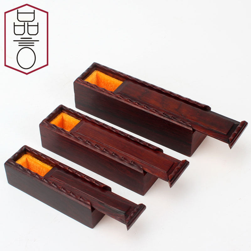 Acid Branches Wood Seal Box Red Wood Private Seal Stamp stamp Bar Chapter Contained Box Solid Wood Jade Instrumental Text Play Wooden Box-Taobao