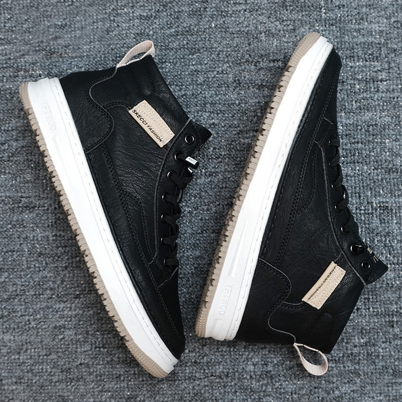 Sen Marconnie Men's Shoes Summer Style 2022 New Tide Summer High Cylinder Board Shoes Casual Leather Shoes Martin Boots Spring Autumn Season