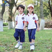 Summer teachers school uniform primary and secondary school class suit kindergarten suit match training suit POLO shirt tennis suit