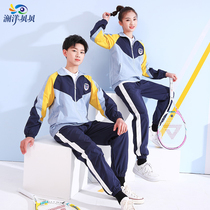 Primary school uniform Spring and Autumn Set Junior High School Student Class Group Buy New Splicing Splicing Sporting Clothing Middle Childrens Clothing
