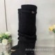 2025 Foreign Trade European and American Style Pointed Toe Straight Pleated Metal Buckle Mid-Calf Boots Large Size Chunky Heel Trouser Boots Women's Boots