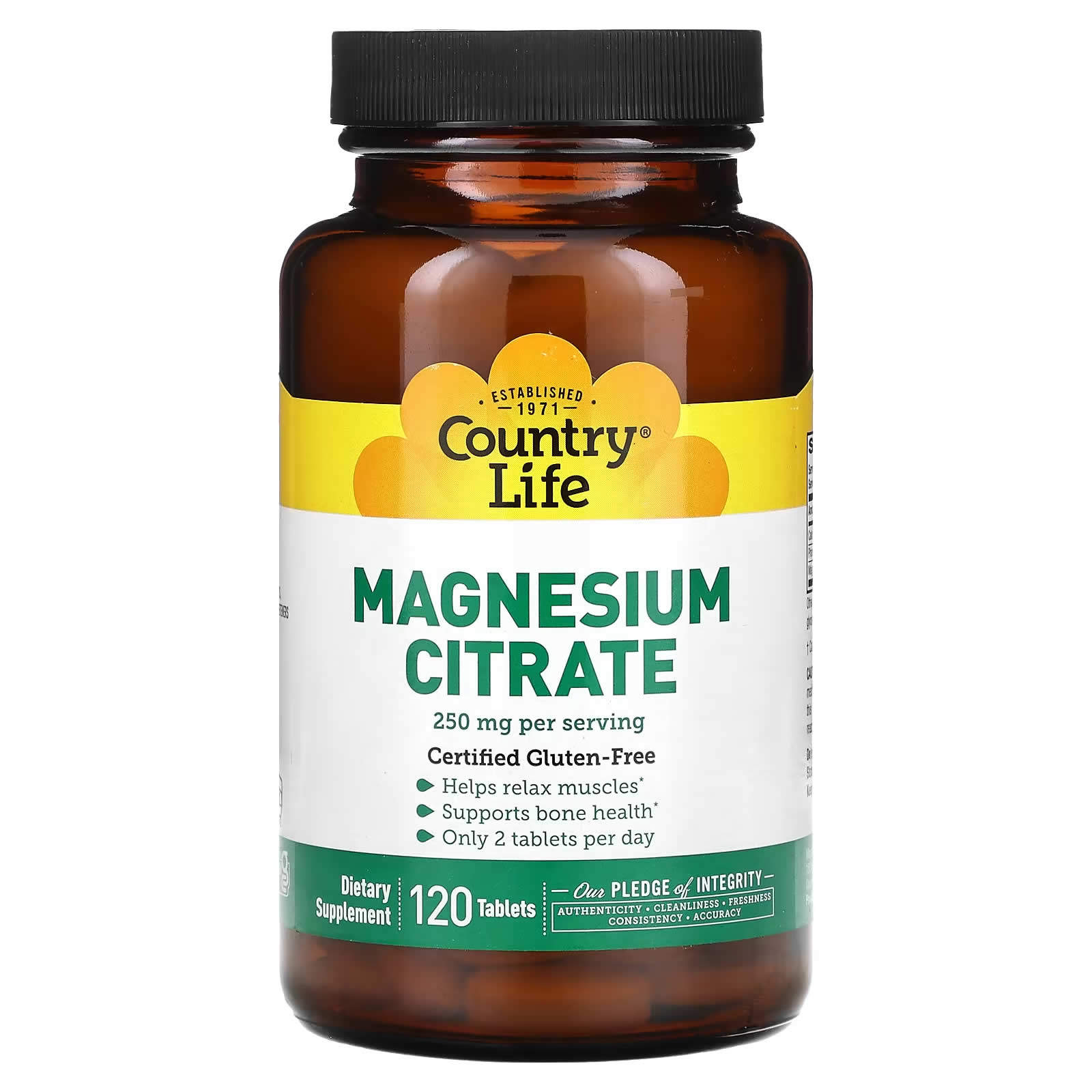 直邮Country Life Magnesium Citrate柠檬酸镁骨骼肌肉放松120片有哪些功效？适合哪些人群？-镁-淘宝好物网