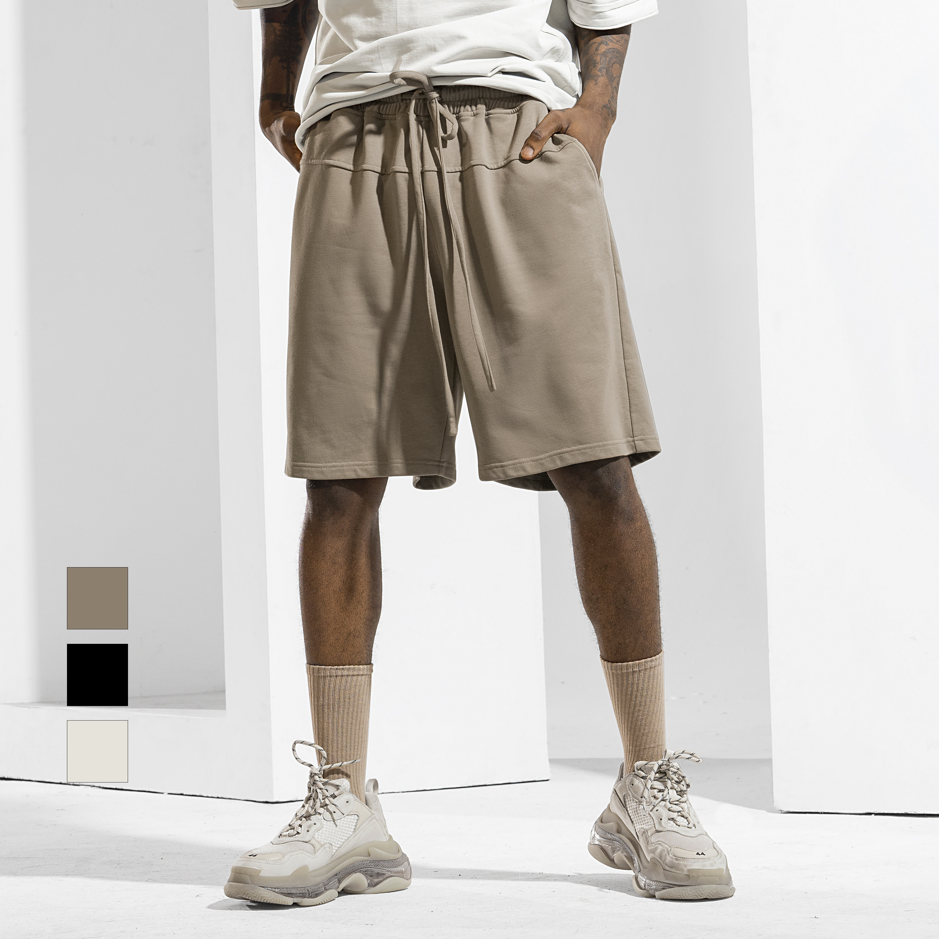 bodydream summer new fitness running shorts loose simple fashion casual knitted sports shorts men