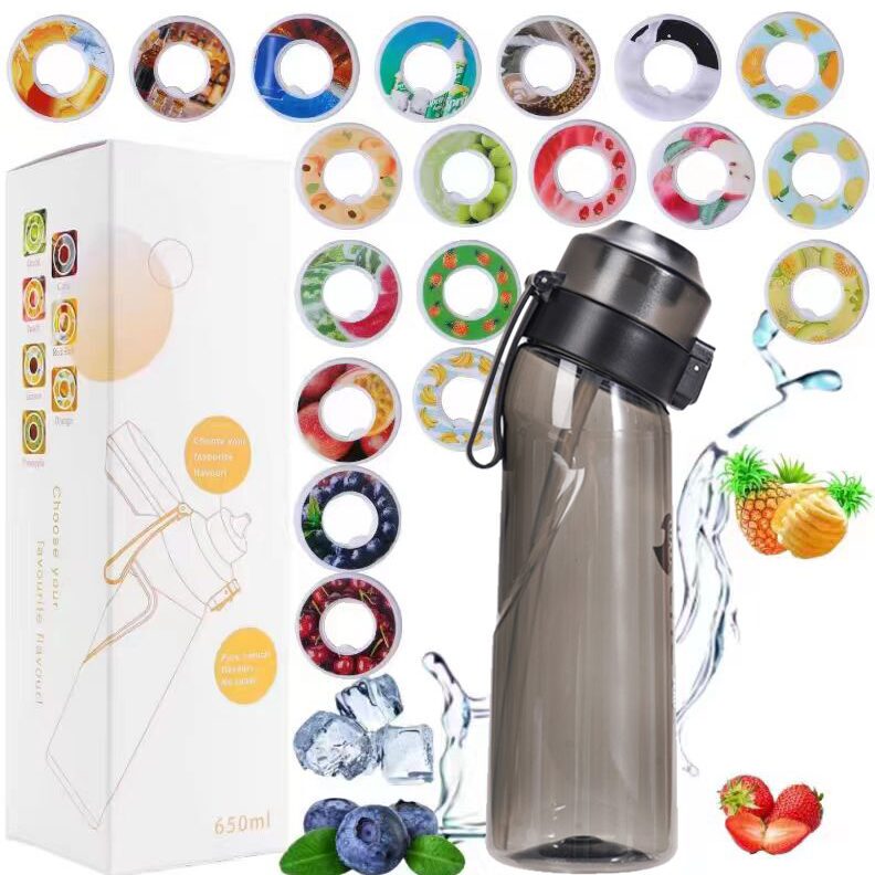 Scent Cup, Playful Ring Water Cup, Tritan Outdoor Sports Water Kettle, 0 Sugar, 0 Calories, Scented Ring, Water Bottle, Portable Straw Cup