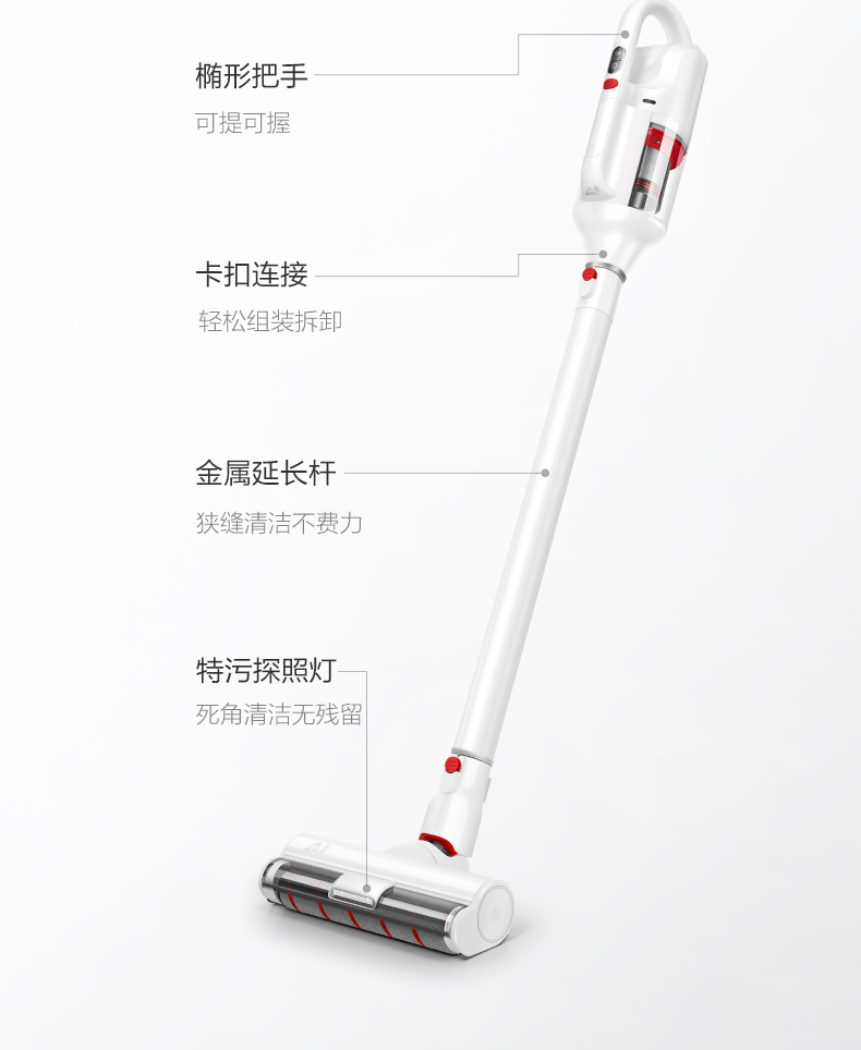 máy hút bụi xiaomi deerma Puppy máy hút bụi không dây cầm tay mạnh mẽ nhỏ đẩy thanh hút lớn câm hút ẩm T10 Pro - Máy hút bụi máy hút thổi