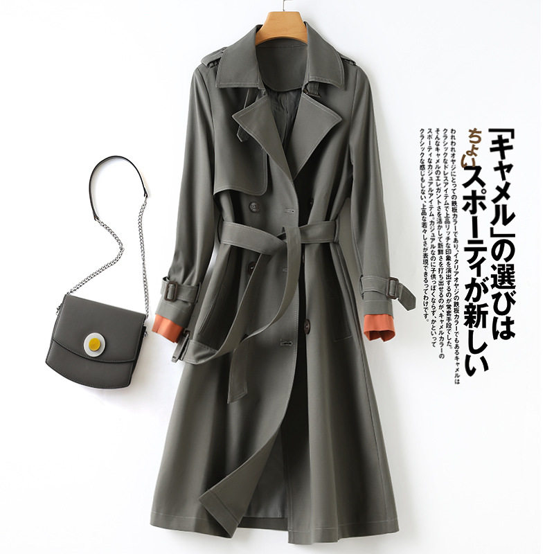 Spanish Foreign Trade Export Original single-woman Withdrawal Cabinet Withdrawal of the long version of the winecoat jacket in the English Inn Wind