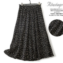 French foreign trade tail single womens clothing big card cut original single outlet Withdrawal Cupboard sen Tide Damp Flowers 100 Pleated Half Body Dress