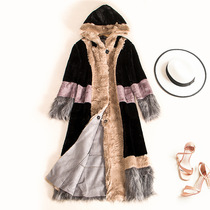 Light luxury high-end counter Foreign trade cut standard tail goods off code special price New products Velvet thickened fur one-piece cotton coat jacket