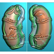 Computer Finely Carved Tuo Bamboo Festival Pendant Positive Reverse engraving Oval Double-sided Bamboo Jade Sculpture bamboo Festival Two-faced pendant