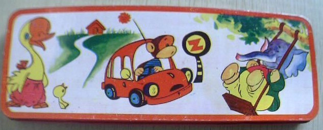 Nostalgia Old Stock Tin Pencil Case Small Animal Strap Integrated Lead Core Handling