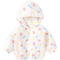 Girls sun protection clothing summer thin 2024 new childrens tops fashionable baby girl coat air conditioning cardigan summer clothing