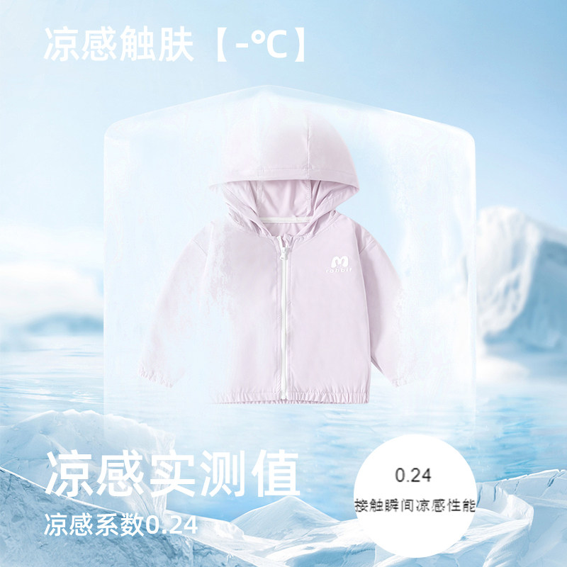 Children's Sun Protection Clothing Upf50+ for Boys and Girls, Ice