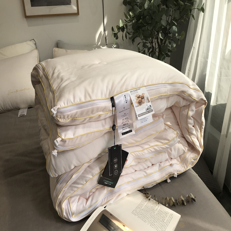Ultra soft Japanese cloud velvet mother quilt core zipper two-in-one spring, summer, autumn and winter four seasons warm quilt core double soft glutinous