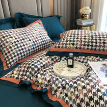 Light extravagant gig 4 pieces of full cotton pure cotton 100 long suede cotton fashion digital printed quilt cover bedding 4