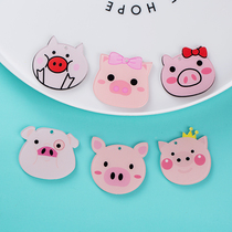 Acrylic patch cartoon piglet cream glue accessories diy cute mini pin Japanese and Korean Harajuku style badge